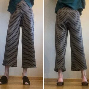 Italian Metallic Wide Leg Pants